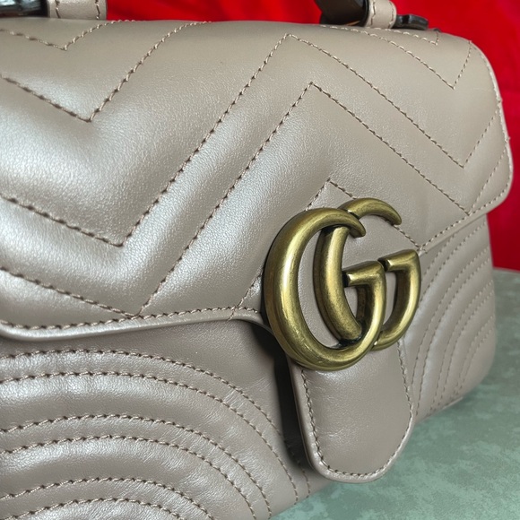 GG Marmont Mini Top Handle Bag - Picture 12 of 13